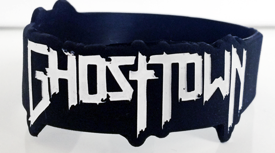 die cut silicone wristband made for GhostTown