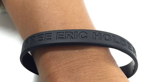 black rubber Free Eric Holder wristbands