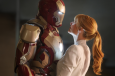 Iron Man and Pepper embracing each other
