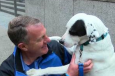 Bill and Henry together with the Liberty Wristband dog walking system