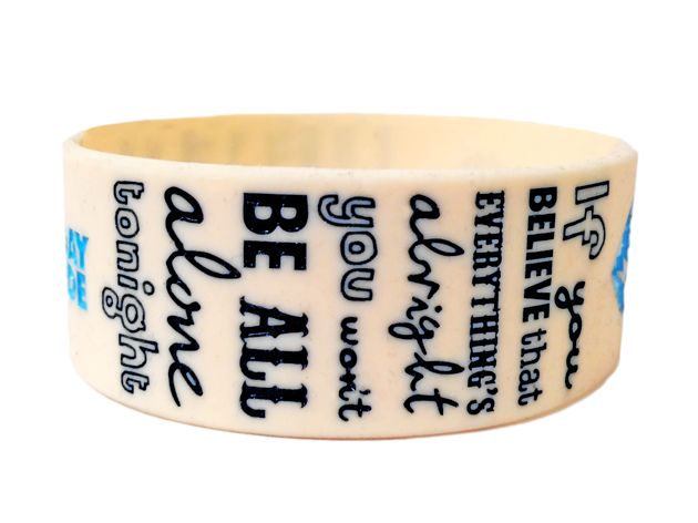mayday parade customizable bracelet with song lyrics printed in different fonts