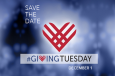 #GivingTuesday logo with save the date of Dec. 1