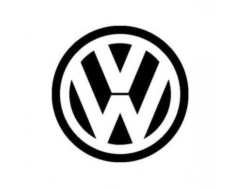 VW logo in black and white