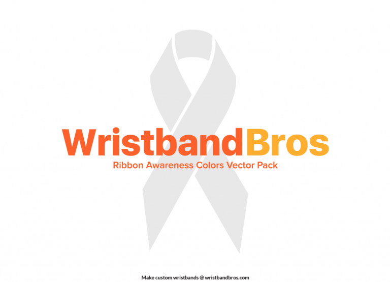wristband bros awareness ribbon vector pack