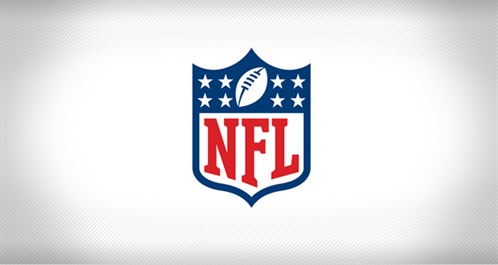 NFL shield on white background