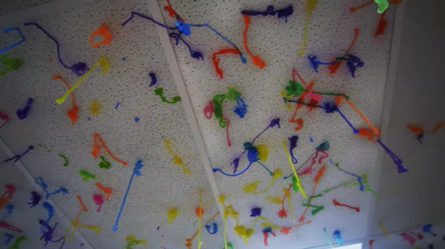 stick hands on cieling of non-profit Dawson Place