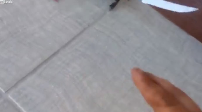crab holding knife in a threatening posture