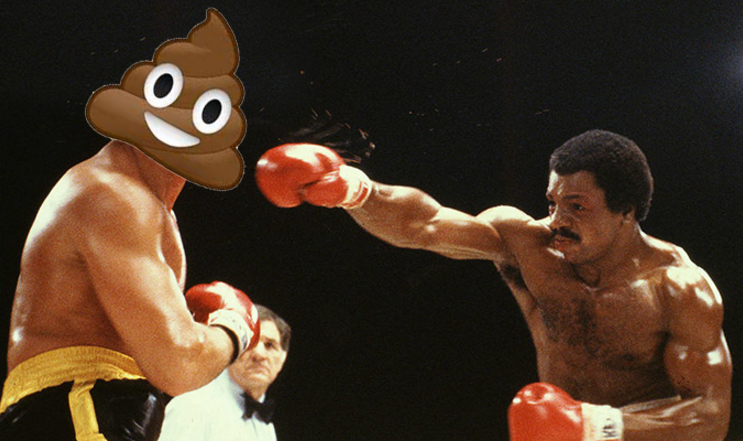 shit being knocked out by apollo creed