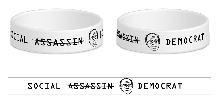 bernie-sanders-wristband social assassin democrat