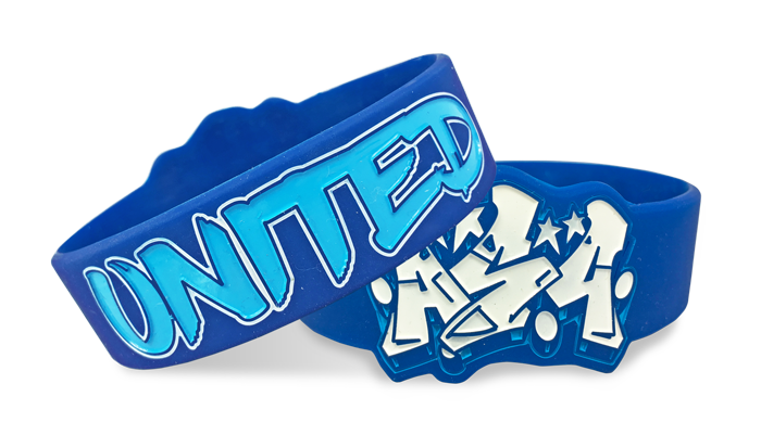 custom die cut united wristband
