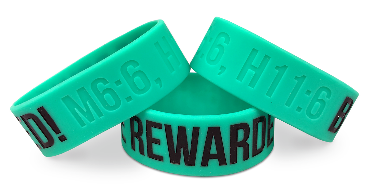 wristband with debossing and ink fill on half the message