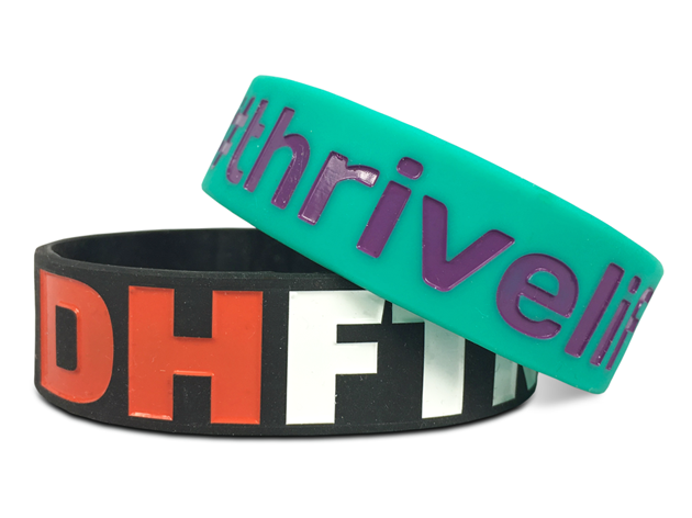 personalized rubber bracelets in green and black