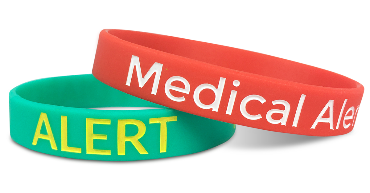 medical alert wristbands with custom messaging