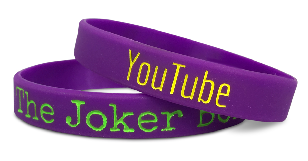 youtube wristbands in purple
