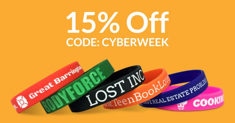 cyber week wristband sale promo code cyberweek for 15% off