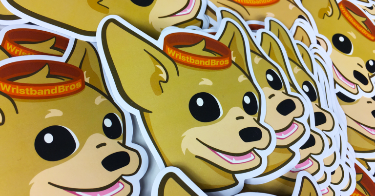 jd logo stickers from wristband bros