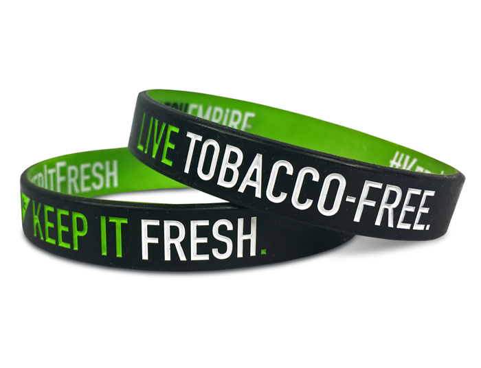 keep it fresh dual layer wristband in black with green interior