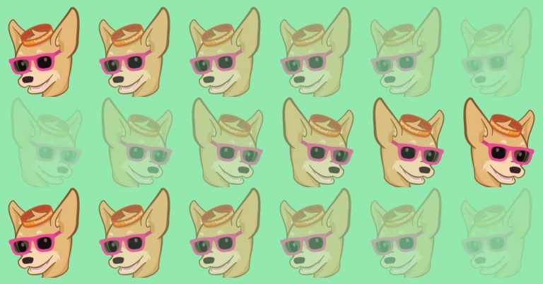 jd shade logo repeating on green background