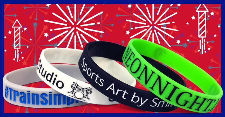15% off custom wristbands promo for the 4th of July