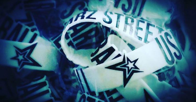usa starz wristbands die cut in white