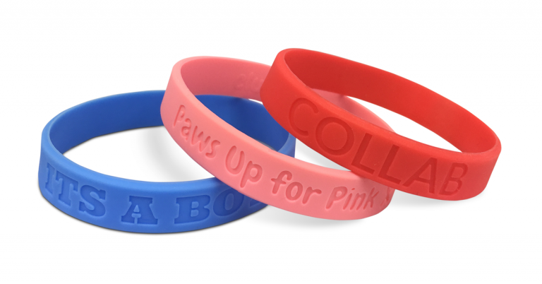 three wristbands in a stack
