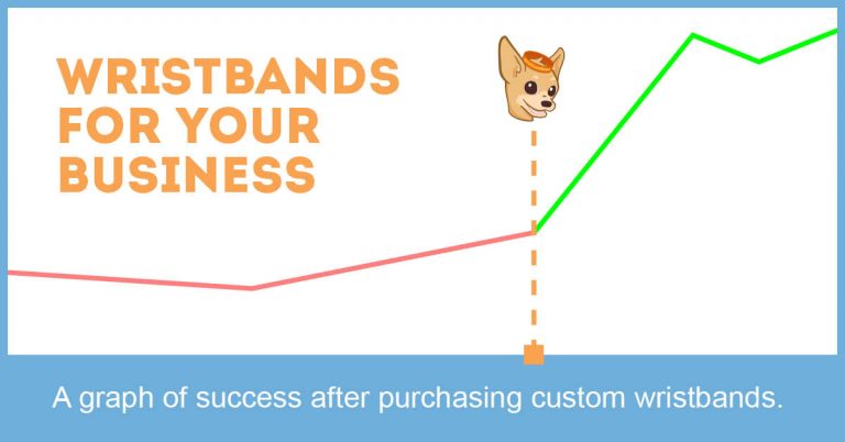 Success chart for business after purchasing custom wristbands.