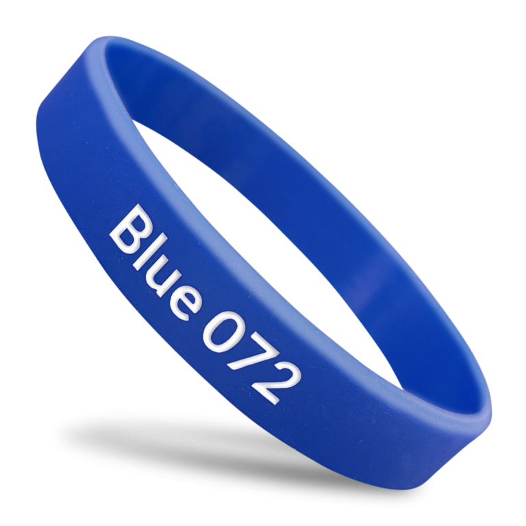 blue 072 silicone wristband